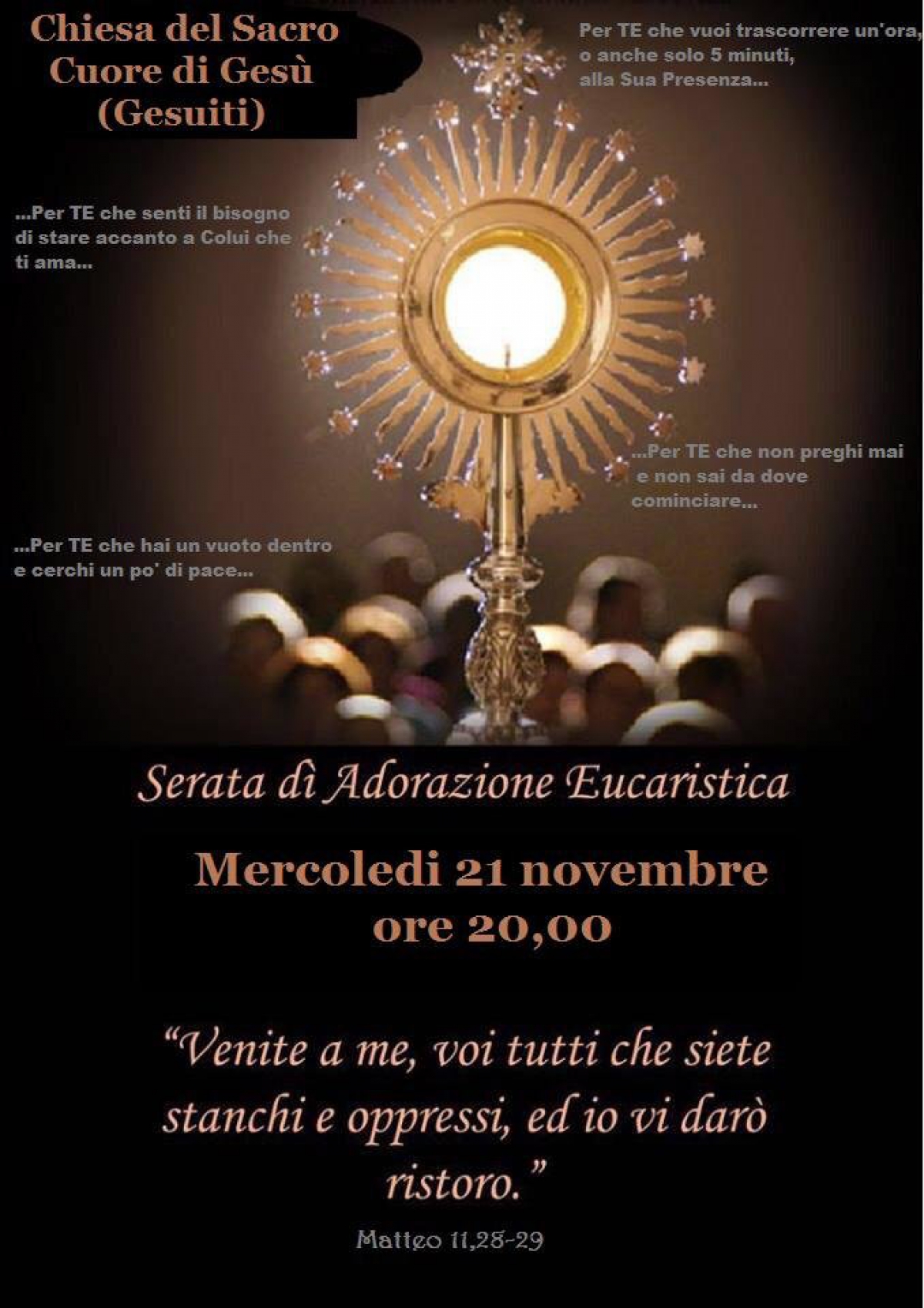 Condivisione Adorazione Eucaristica