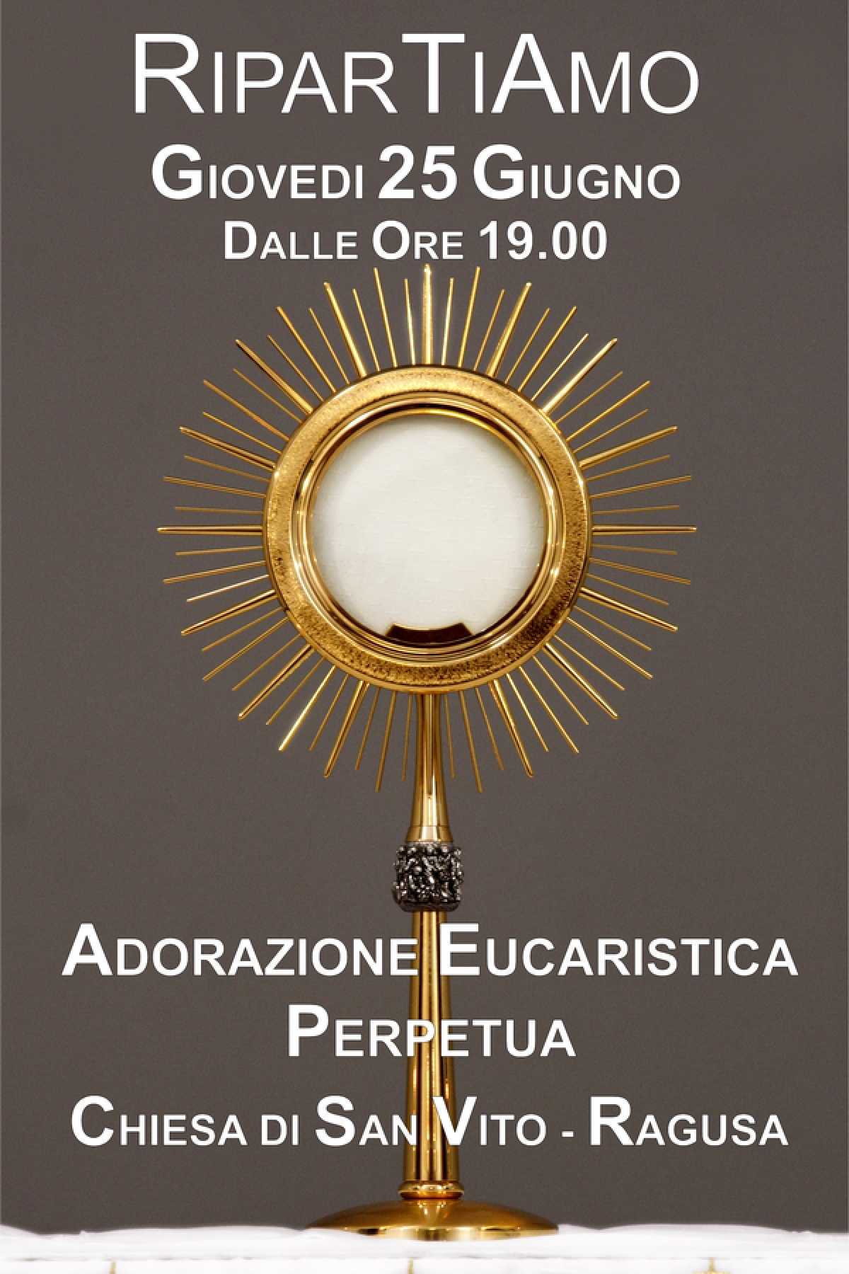 Riparte l'adorazione eucaristica perpetua